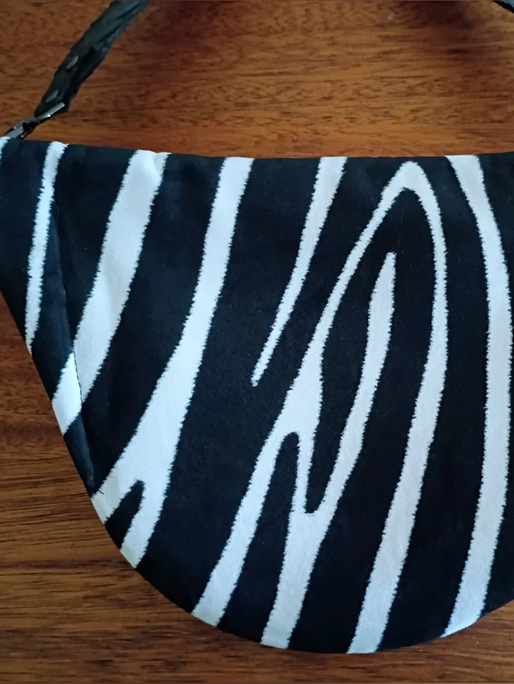 Zala Zebra Print Fanny Pack Bag with Leather Strap
